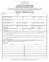 PUBLIC SAFETY DISPATCHER APPLICATION FOR EMPLOYMENT SECTION I - PERSONAL HISTORY
