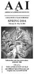 THE AMERICAN ANIMATION INSTITUTE SPRING 2016. February 16 - May 14, 2016. Information and class reservations: (818) 845-7000 Offered by