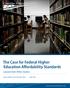 The Case for Federal Higher Education Affordability Standards