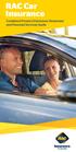 RAC Car Insurance. Combined Product Disclosure Statement and Financial Services Guide