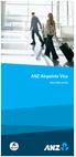 ANZ Airpoints Visa WELCOME GUIDE