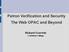 Patron Verification and Security The Web OPAC and Beyond. Richard Goerwitz Carleton College