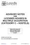 ADVISORY NOTES FOR LICENSED HOUSES IN MULTIPLE OCCUPATION (CATEGORY C HOSTELS)