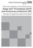 Oxford Anticoagulation & Thrombosis Service Deep Vein Thrombosis (DVT) and Pulmonary Embolism (PE)
