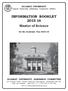 INFORMATION BOOKLET 2015-16