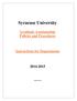 Syracuse University. Graduate Assistantship Policies and Procedures. Instructions for Departments 2014-2015