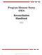 Program Element Status (PES) Reconciliation Handbook. Version 1.2 02/01/2012