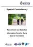 Special Constabulary. Recruitment and Selection. Information Pack for Rural Special Constables