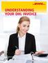 UNDERSTANDING YOUR DHL INVOICE