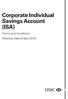 Corporate Individual Savings Account (ISA) Terms and Conditions Effective Date 6 April 2016