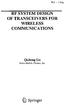 RF SYSTEM DESIGN OF TRANSCEIVERS FOR WIRELESS COMMUNICATIONS