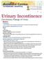 Urinary Incontinence