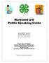 Maryland 4-H Public Speaking Guide