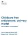 Childcare free entitlement: delivery model. Government consultation