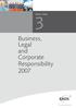 BOOK THREE. Business, Legal and Corporate Responsibility 2007