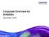 Corporate Overview for Investors