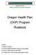 Oregon Health Plan (OHP) Program Rulebook