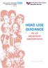 HEAD LICE GUIDANCE For all educational establishments