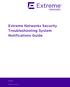 Extreme Networks Security Troubleshooting System Notifications Guide
