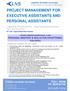 PROJECT MANAGEMENT FOR EXECUTIVE ASSISTANTS AND PERSONAL ASSISTANTS