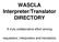 WASCLA Interpreter/Translator DIRECTORY