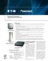 Product Snapshot. Powerware 5125 Family Uninterruptible Power System. Introducing the expanded Powerware 5125 family of UPSs.