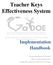 Teacher Keys Effectiveness System Implementation Handbook