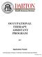OCCUPATIONAL THERAPY ASSISTANT PROGRAM