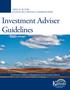 Investment Adviser Guidelines
