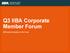 Q3 IIBA Corporate Member Forum. Will start promptly on the hour