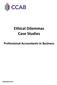 Ethical Dilemmas Case Studies. Professional Accountants in Business