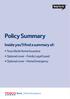 Policy Summary Inside you ll find a summary of: