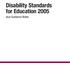 Disability Standards for Education 2005 plus Guidance Notes