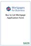 Buy to Let Mortgage Application Form