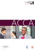 MANCHESTER ACCA. Full-Time I Part-Time I Online. UK campuses only