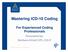 Mastering ICD-10 Coding
