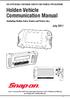 Holden Vehicle Communication Manual