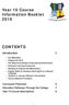 Year 10 Course Information Booklet 2016 CONTENTS. Introduction 2