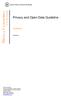 Privacy Committee. Privacy and Open Data Guideline. Guideline. Of South Australia. Version 1
