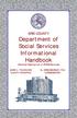 Department of. Informational Handbook (Detailed Description of ECDSS Services)