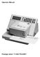 Operator Manual. Postage meter T-1000 TELESET