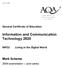 abc Information and Communication Technology 2520 Mark Scheme General Certificate of Education Living in the Digital World