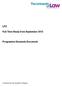 LPC. Full Time Study from September 2015. Programme Demands Document. Produced by the Academic Registry