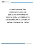 GUIDELINES FOR THE IMPLEMENTATION OF A QUALITY MANAGEMENT SYSTEM (QMS), ACCORDING TO THE ISO 9001:2008 STANDARD, TO SMALL COMMERCIAL FIRMS