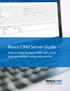 Resco CRM Server Guide. How to integrate Resco CRM with other back-end systems using web services