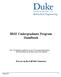 BME Undergraduate Program Handbook