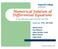 Numerical Solution of Differential Equations