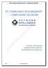 PCI COMPLIANCE REQUIREMENTS COMPLIANCE CALENDAR