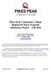 Pikes Peak Community College Registered Nurse Program Admissions Packet Fall 2016