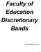 Faculty of Education Discretionary Bands